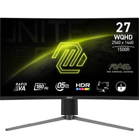 MSI MAG27CQ6PF curved screen enhancing immersive gaming and viewing.