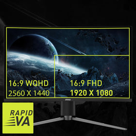 MSI MAG27CQ6PF IPS panel for accurate colors and wide viewing angles.