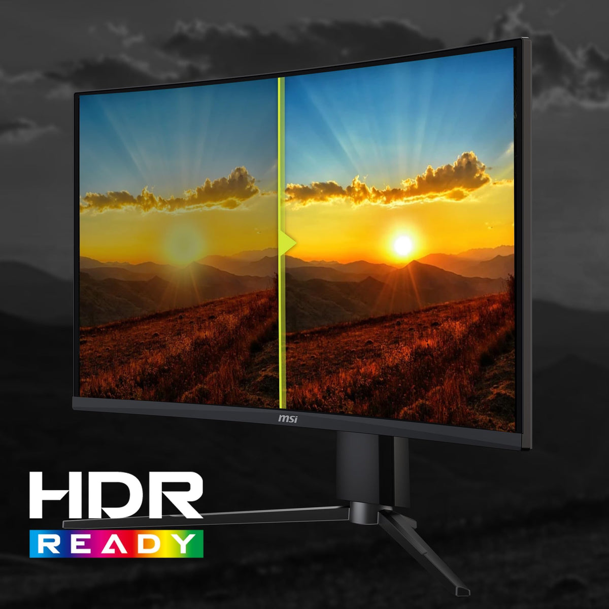 MSI MAG27CQ6PF connectivity with HDMI, DisplayPort, and VGA options.