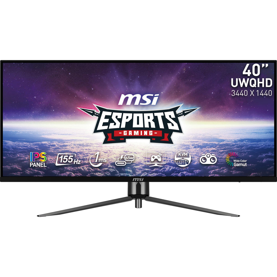 MSI MAG401QR UWQHD panel delivers sharp wide visuals for immersive gaming sessions.