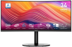 MSI MD342CQP 34-inch UWQHD front view for multitasking and spacious workflows.