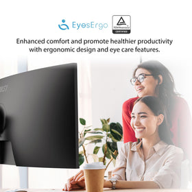 MSI MD342CQP height adjustable stand supports comfortable posture during long sessions.