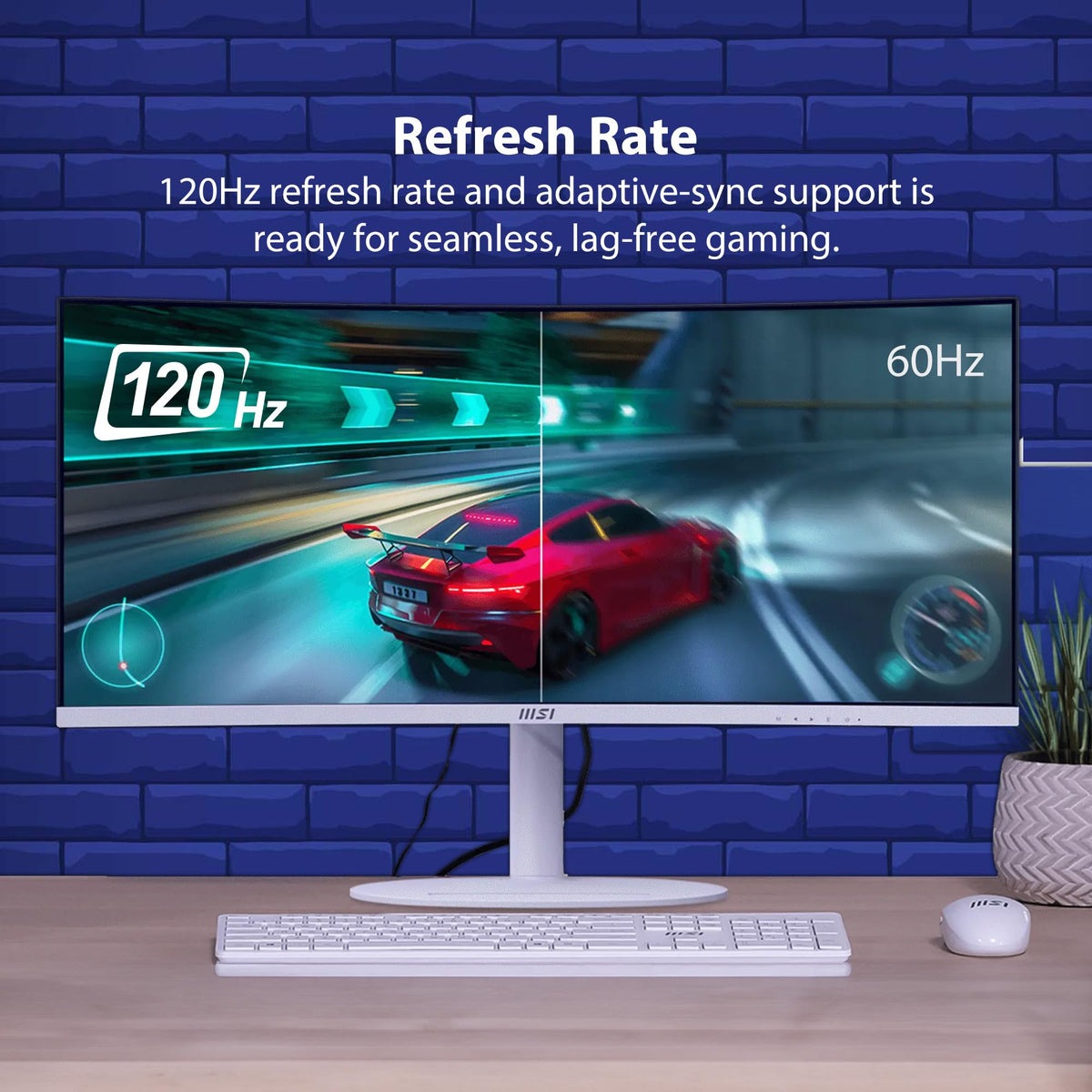 MSI Modern MD342CQPW 120Hz monitor delivers smooth visuals for tasks or gaming.