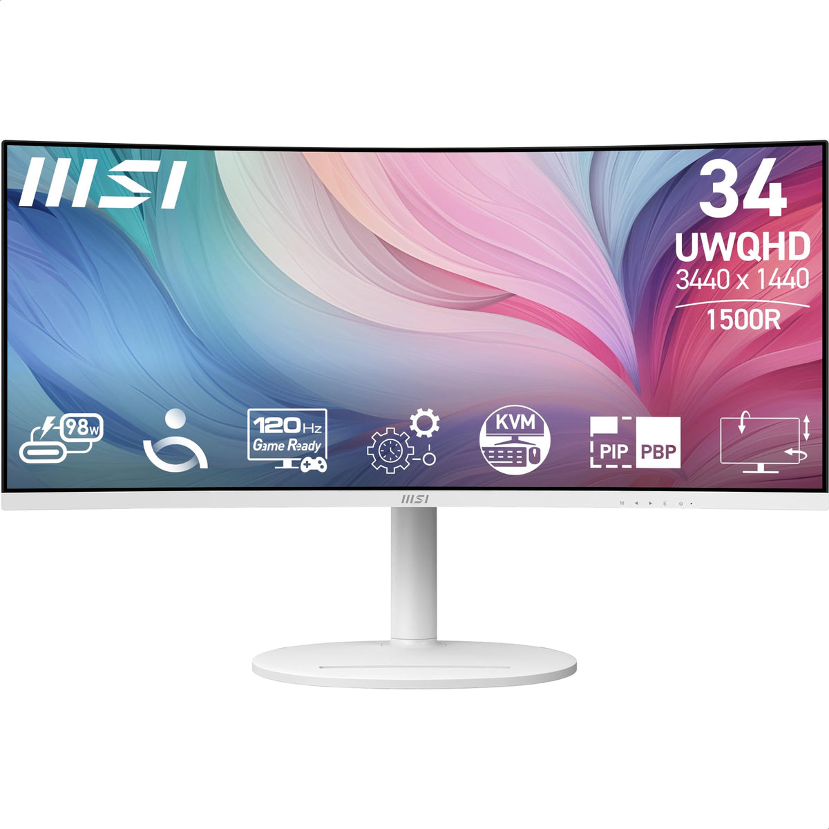 MSI Modern MD342CQPW UWQHD 34-inch display enables expansive multitasking.
