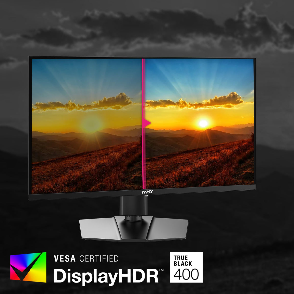 MSI MPG 271QRX QD-OLED clarity view highlights sharp details during rapid actions
