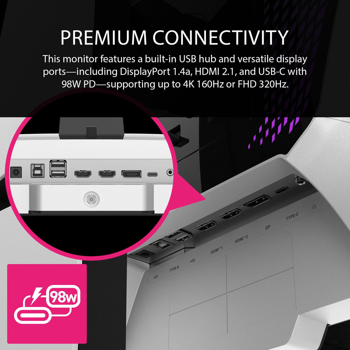 MSI MPG 274URDFW 0.5ms response minimizes motion blur in rapid scenes.
