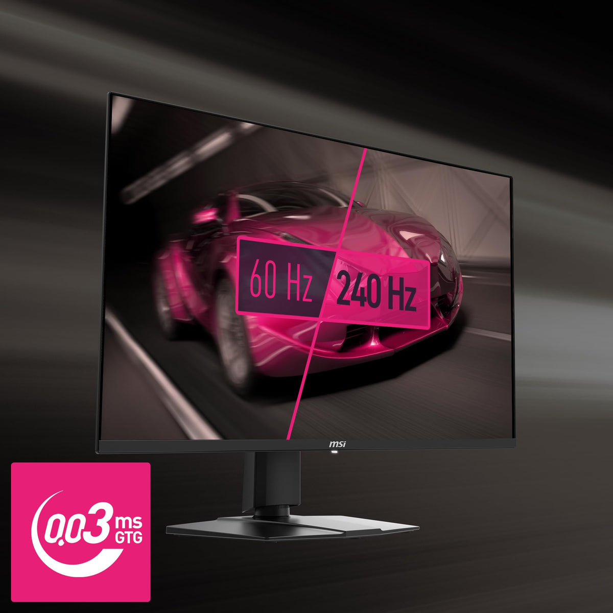 MSI MPG321URX True Black HDR400 panel for deep blacks and vivid contrast.