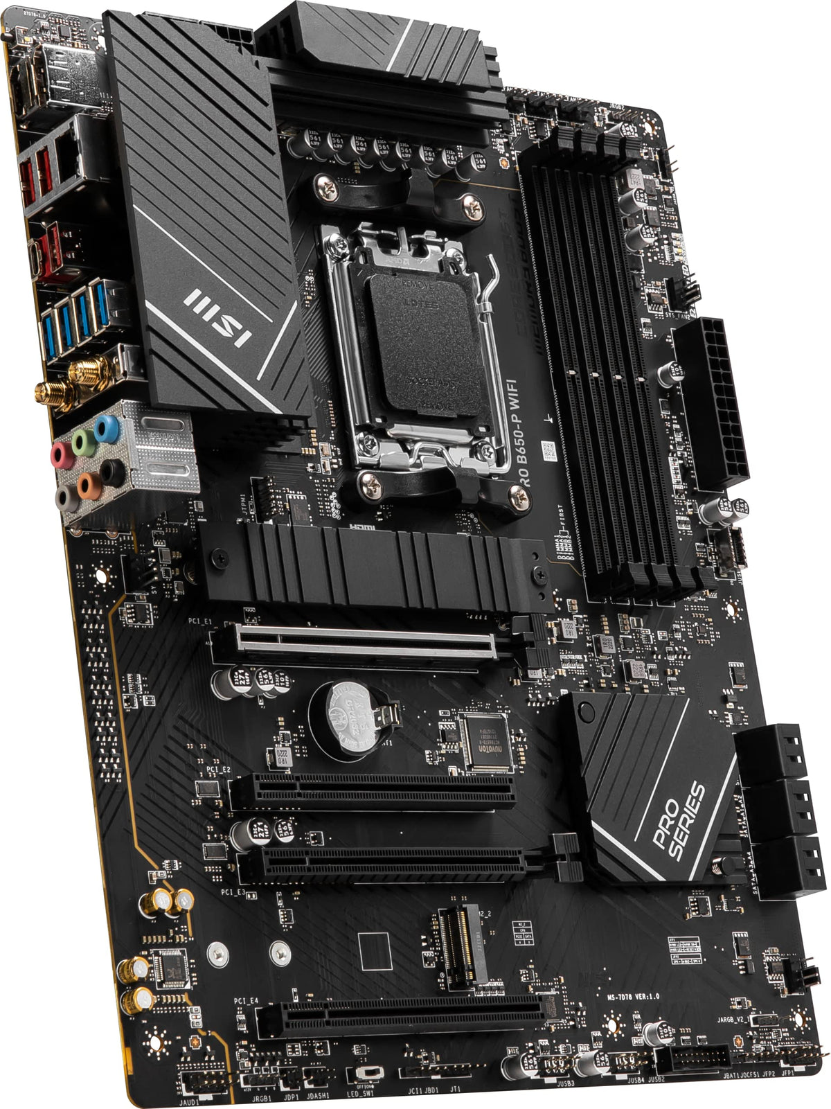 MSI PRO B650-P DDR5 DIMMs emphasize DDR5 support for efficient multitasking