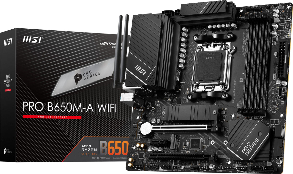 MSI PRO B650M-A WiFi ProSeries motherboard main shot for compact workstations
