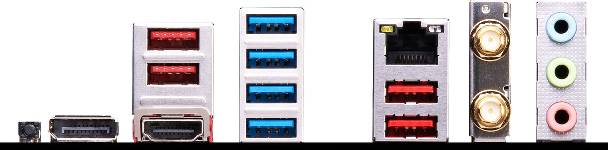 MSI PRO B650M-A WiFi ProSeries motherboard ports with 2.5G LAN and USB