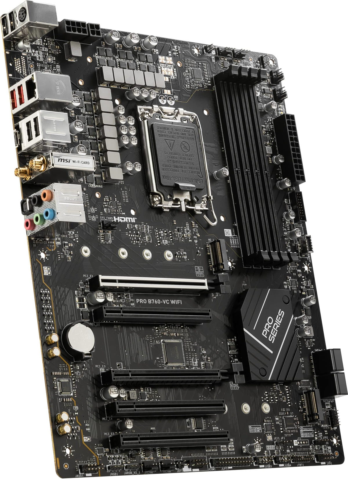 MSI PRO B760-VC M.2 slot supports PCIe 4.0 NVMe drives for rapid storage