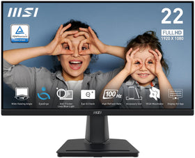 MSI PRO MP225V front view showing compact FHD monitor for focused tasks