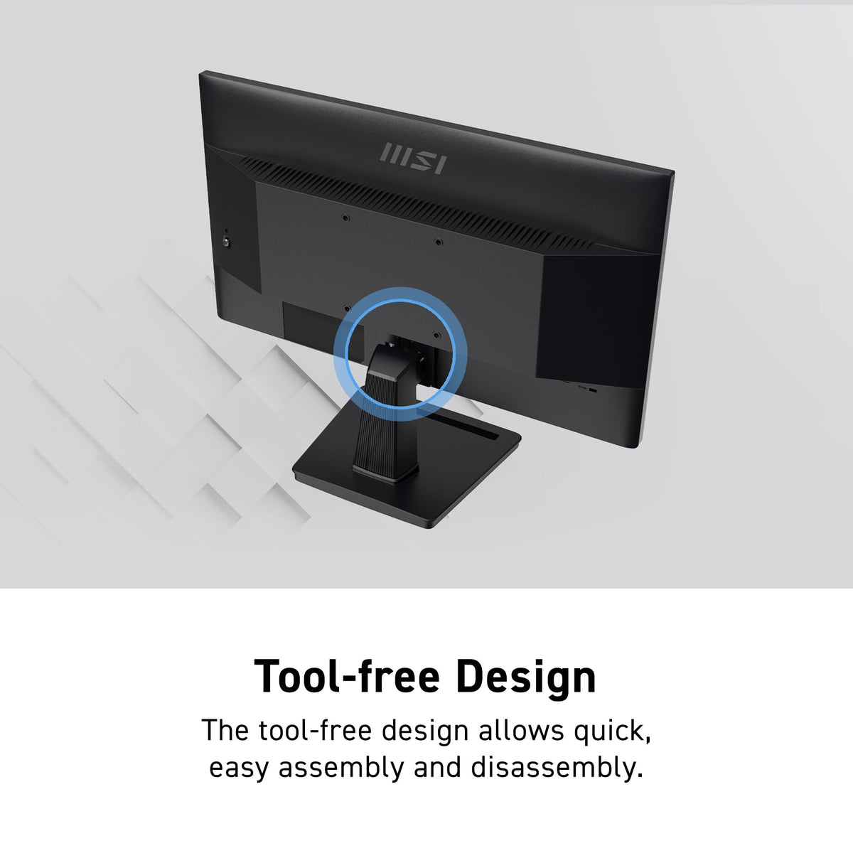 MSI PRO MP225V VESA-mount ready design for flexible workspace layouts