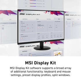 MSI PRO MP242LE HDMI and DP ports enable flexible device connections