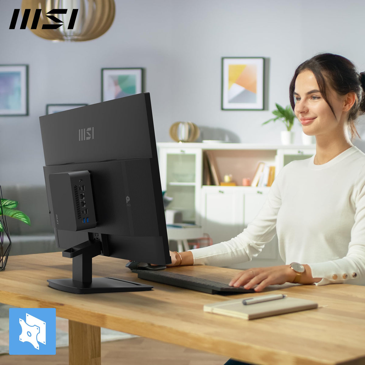 MSI PRO MP243L E14 4-side slim bezel for clean multi-monitor layouts