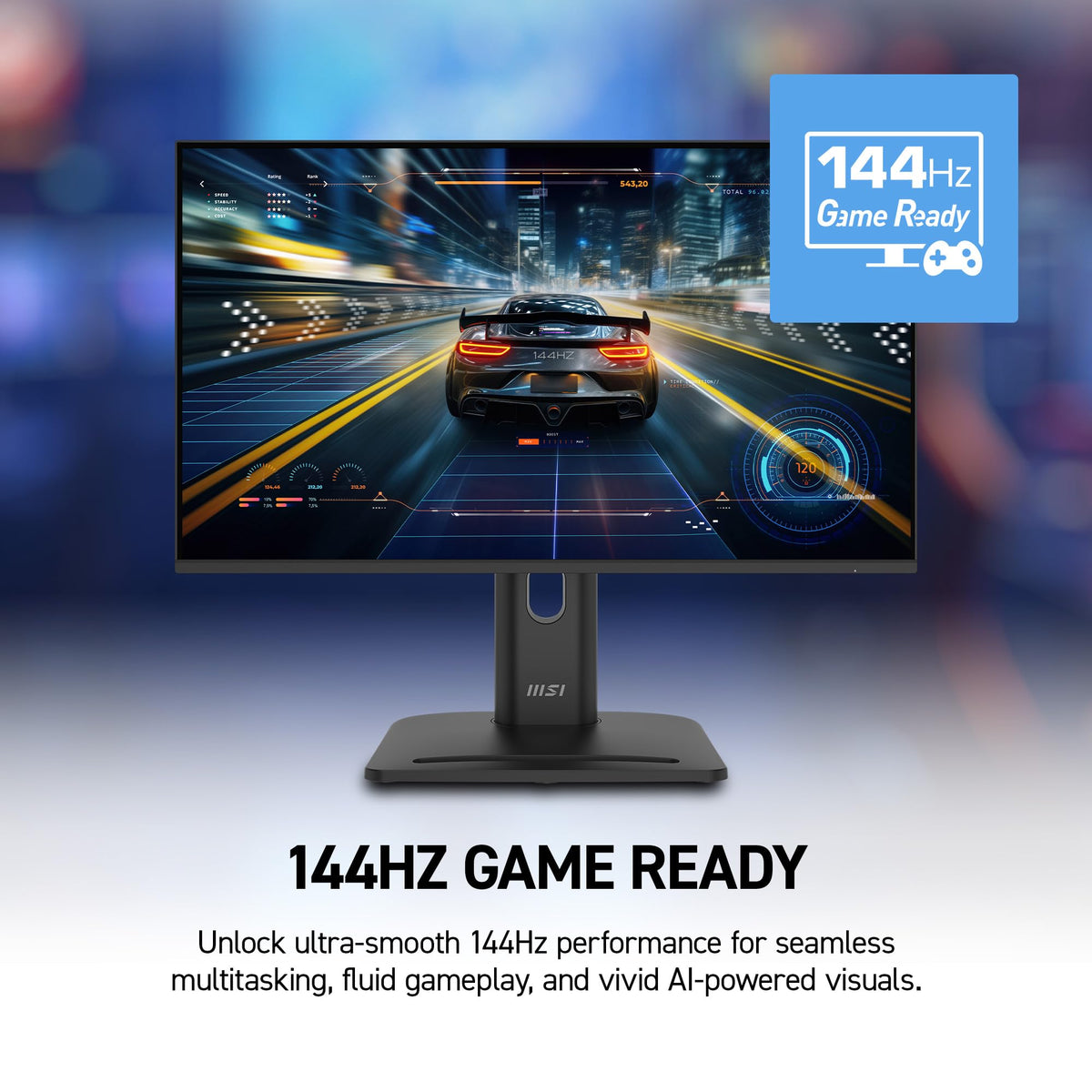 MSI PRO MP272 E14C IPS panel with wide viewing angles for consistent colors.