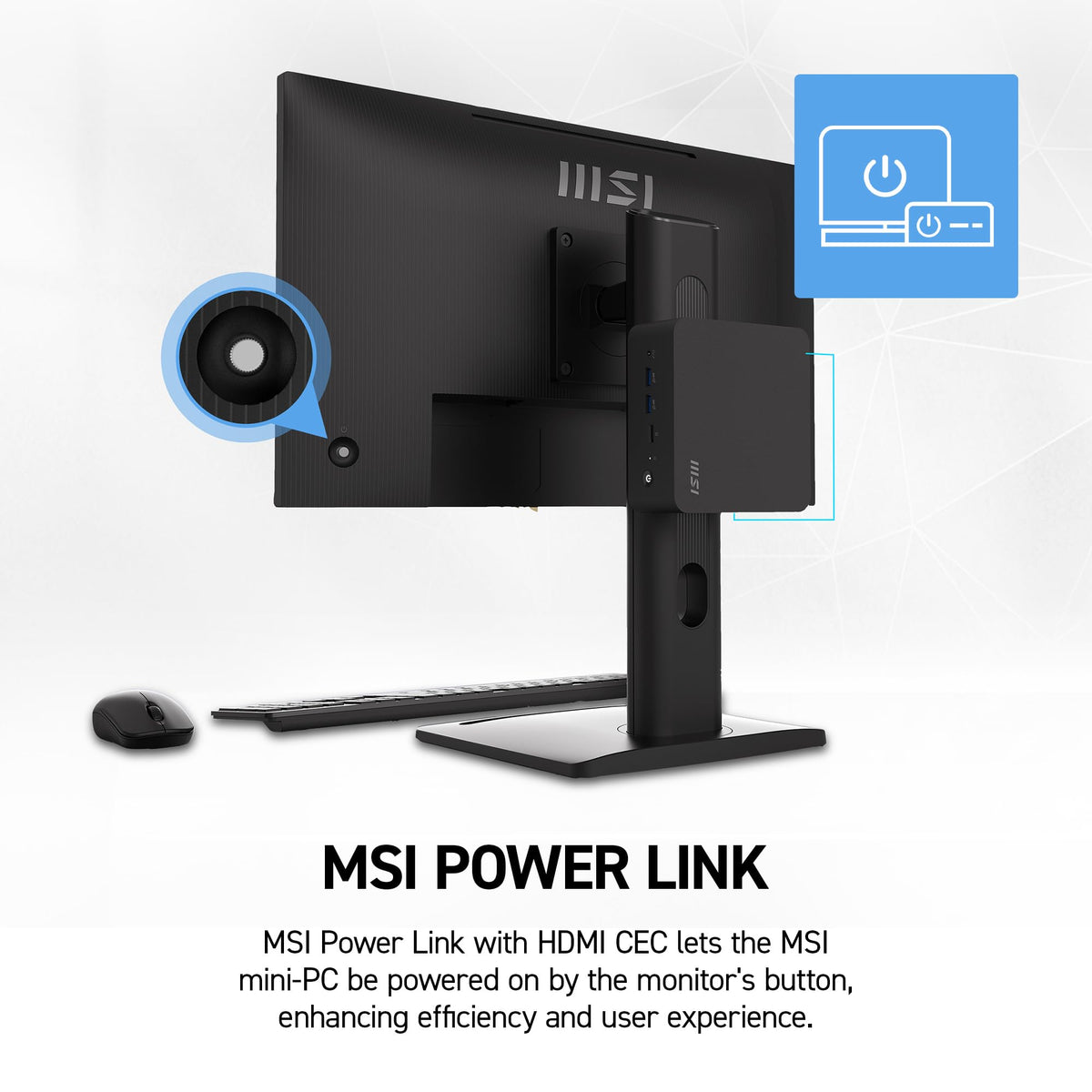MSI PRO MP272 E14C VESA mount-ready design supports flexible setups.