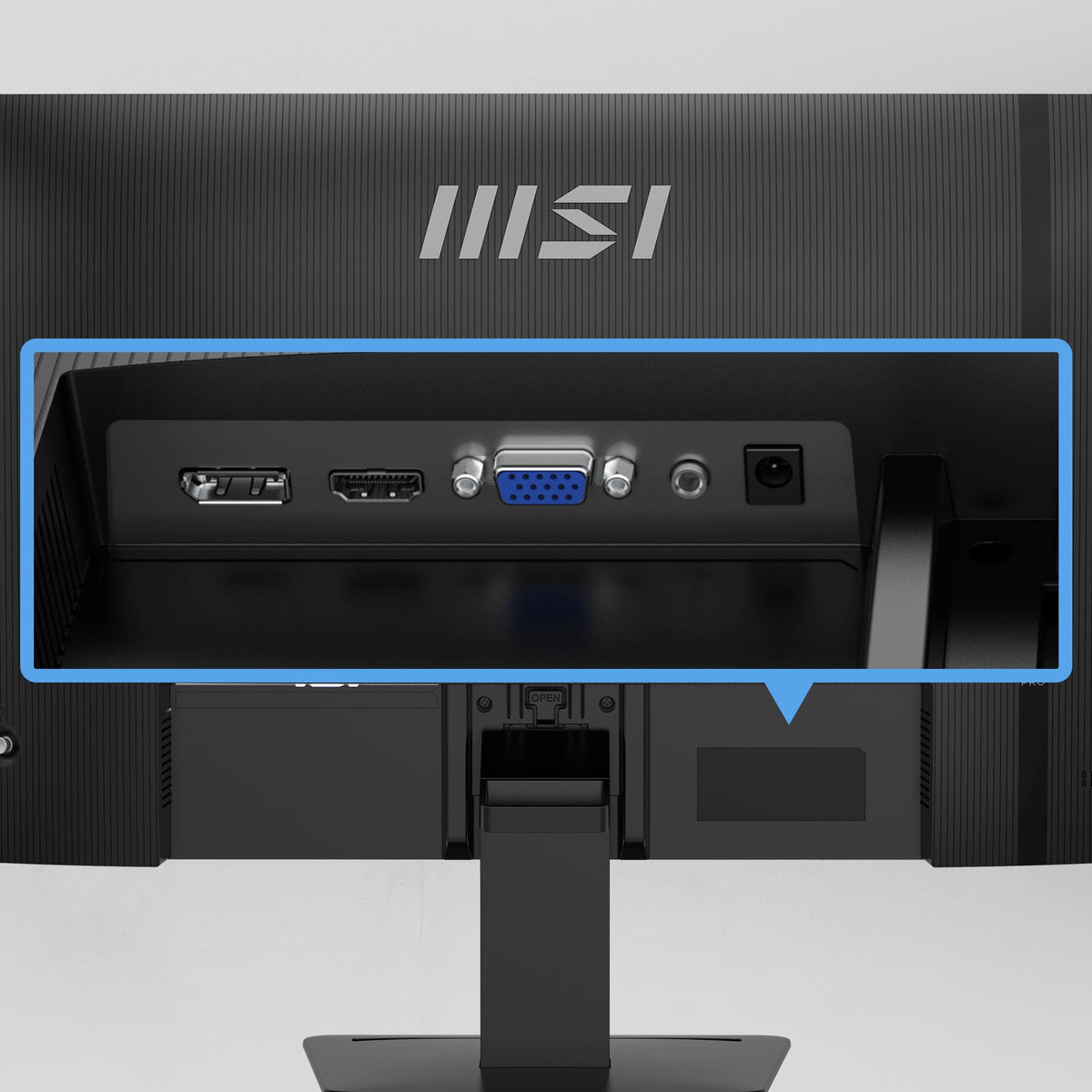 MSI PRO MP273 E14A built-in speakers offer convenient audio.