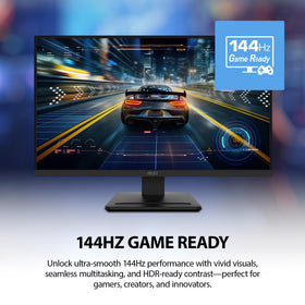 MSI PRO MP273 E14A tilt-adjust stand enables comfortable desk positioning.