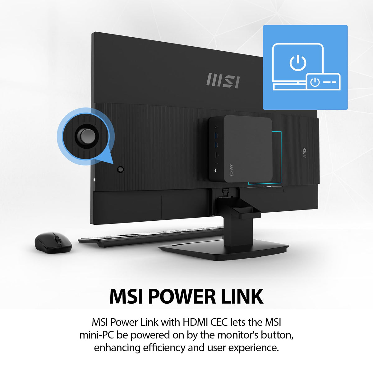 MSI PRO MP273L E14 HDMI and VGA ports for versatile connectivity