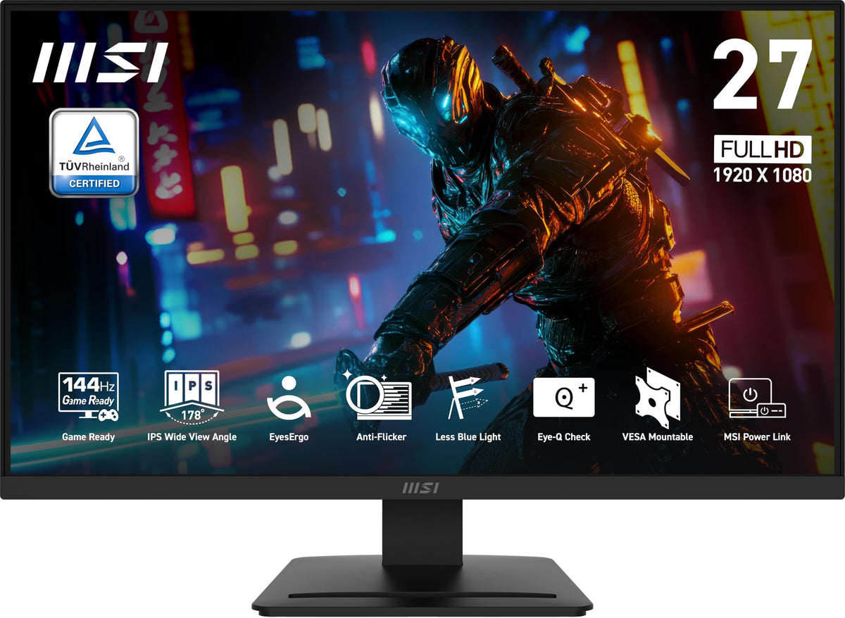 MSI PRO MP273L E14 stand tilt for ergonomic viewing during long work and gaming sessions