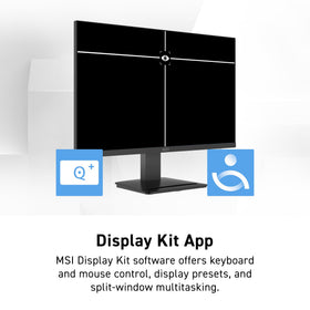 MSI PRO MP273Q E7 ports-and-mounting showcasing flexible connectivity and desk mounting options