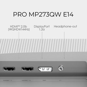 MSI PRO MP273QW E14 flicker-free experience reducing eye strain