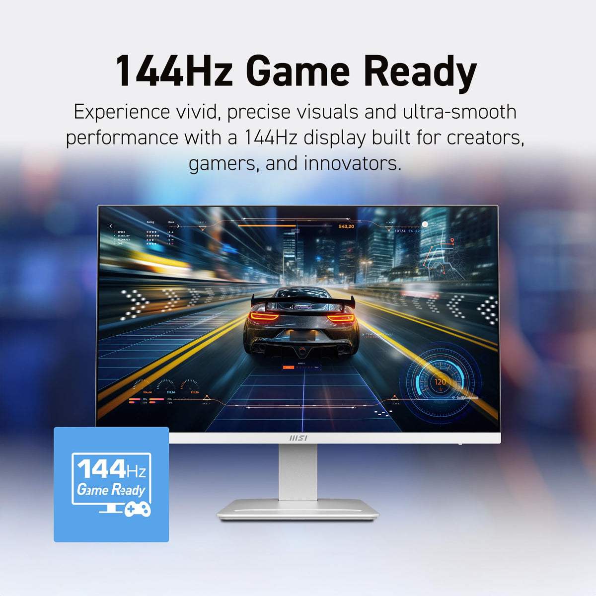 MSI PRO MP273QW E14 ports and DP/HDMI for flexible connectivity