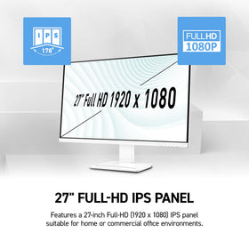 MSI PRO MP273W side tilt for comfortable viewing angles during long sessions