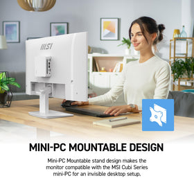 MSI PRO MP273W VESA mount-ready design for easy arm or wall mounting