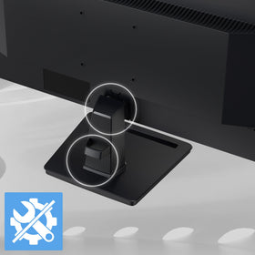 MSI PRO MP275Q ergonomic stand with cable management