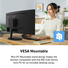 MSI PRO MP341CQ E12 built-in speakers offer convenient on-desk audio