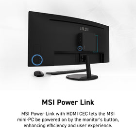 MSI PRO MP341CQ E12 VESA mount-ready design for versatile mounting
