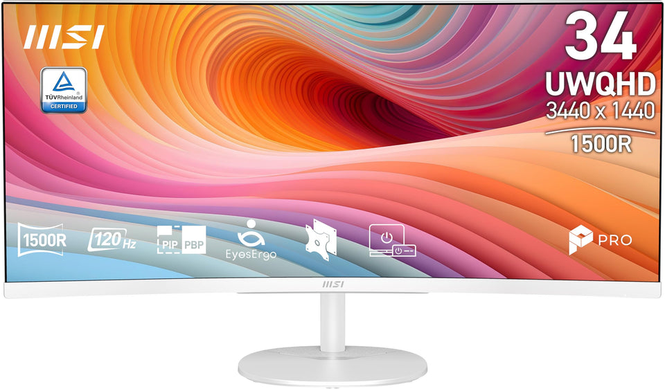MSI PRO MP341CQW wide UWQHD 34-inch display for multitasking clarity and immersion.