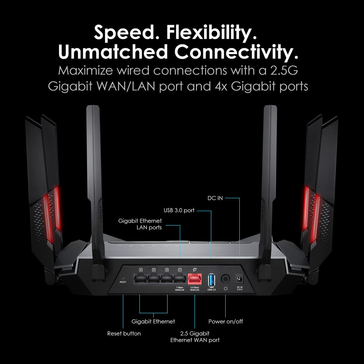 MSI Radix AXE6600 router packaging and accessories included.