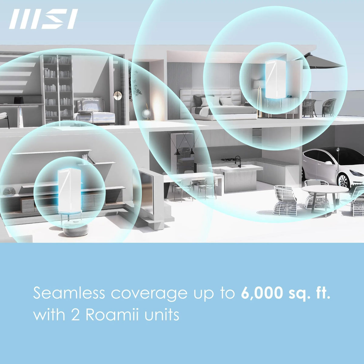 MSI Roamii BE Pro 2.5Gbps ports enable high‑speed wired connections