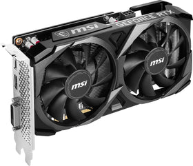 MSI RTX 3050 Ventus 2X XS 8G OC cooling fans close-up.