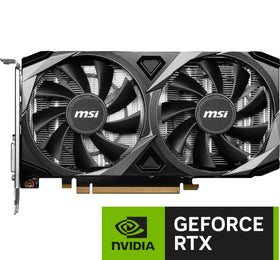 MSI RTX 3050 Ventus 2X XS 8G OC rear panel with ports.