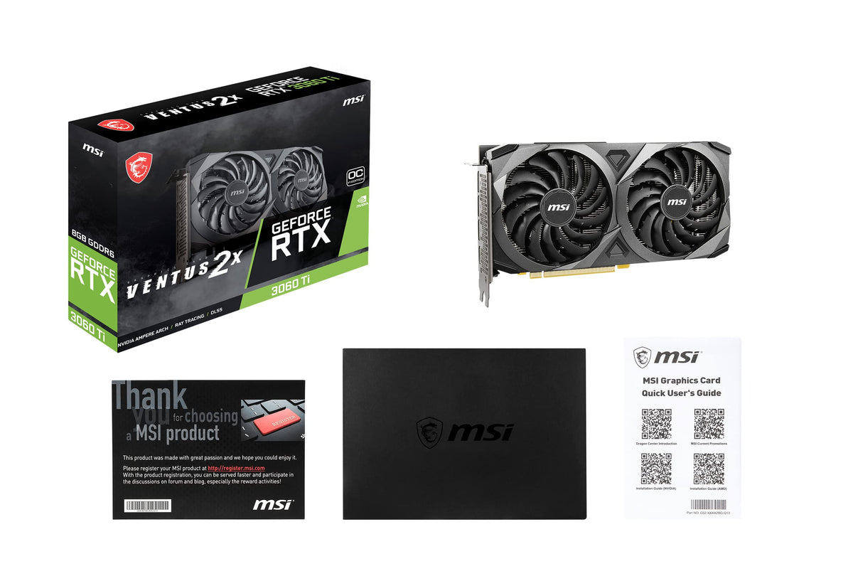 MSI RTX 3060 Ti power connectors and layout for clean installation.