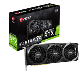 MSI RTX 3080 Ventus 3X front-angle showcasing cooling and build quality for immersive gaming