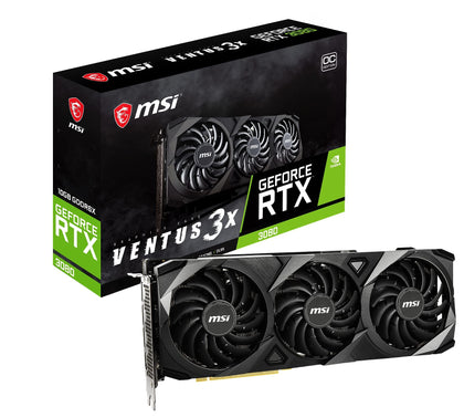 MSI RTX 3080 Ventus 3X front-angle showcasing cooling and build quality for immersive gaming