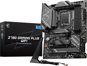 MSI Z790 GAMING PLUS WIFI-AMZ board front view showing PCIe 5.0 and DDR5 readiness