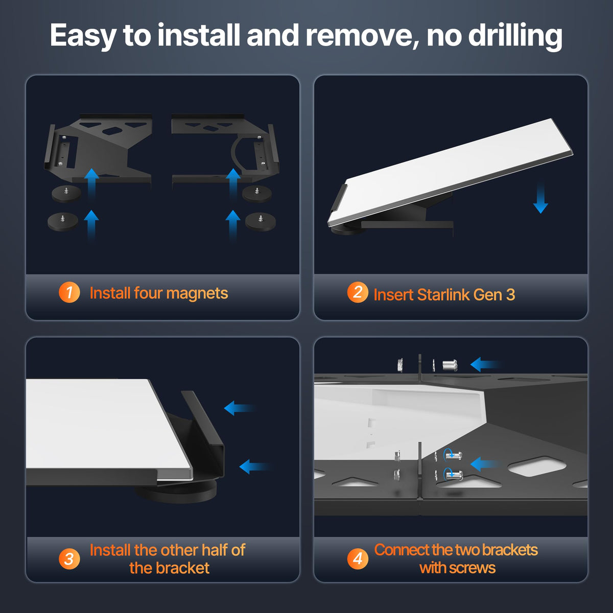 MSKEKIT rubber-base protects vehicle paint during mounting.