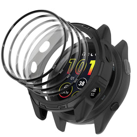 Msvueioe front view on Forerunner 265 showing full-coverage protection benefit