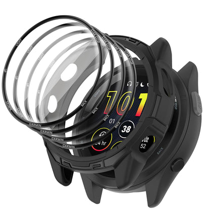 Msvueioe front view on Forerunner 265 showing full-coverage protection benefit