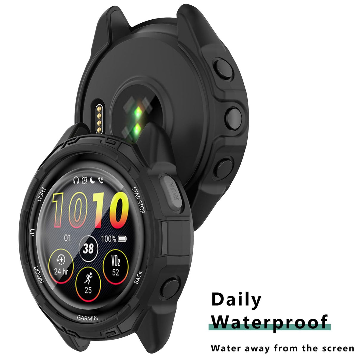 Msvueioe on wrist for scale showing slim protection and comfortable fit