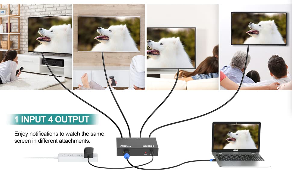 MT-VIKI HDMI Splitter delivers 4K at 30Hz for crisp visuals.
