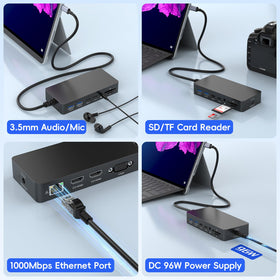 MTAKYA Surface Dock 4K HDMI output delivering crisp visuals