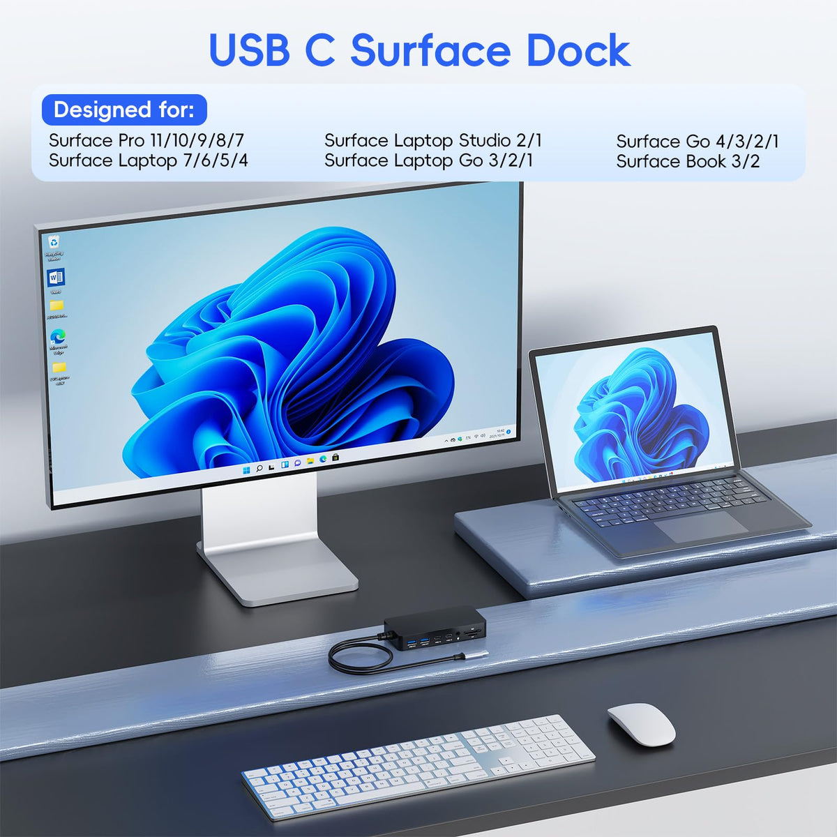 MTAKYA Surface Dock Ethernet port ensuring stable wired connection