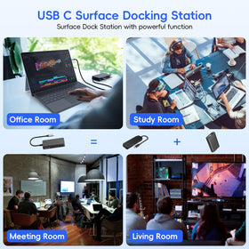 MTAKYA Surface Dock packaging with included power adapter and manual